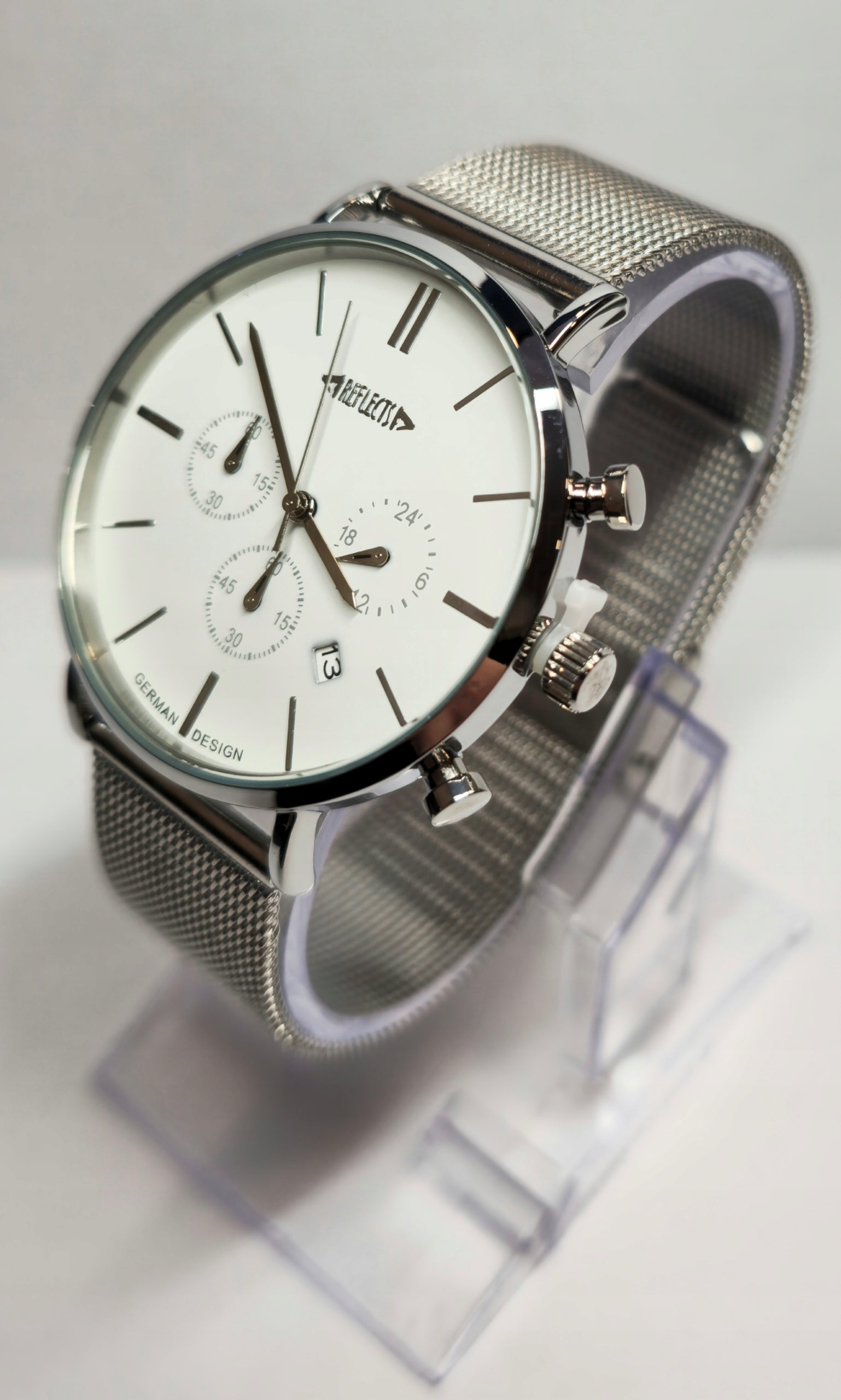 Men's Watch 43 mm Waterproof 3 ATM Metal Mineral Glass Functions waterproof none