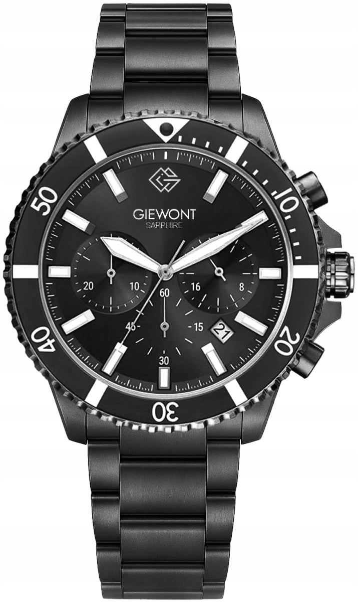Men's Watch Giewont Chronograph Sapphire Black GW3970-B4