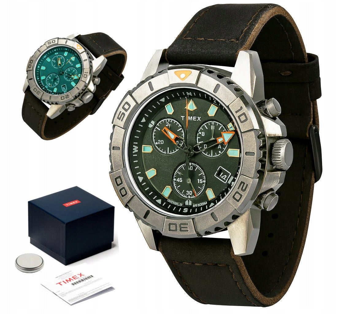 Men's Watch Timex WATERPROOF Expedition Chronograph INDIGLO CLASSIC