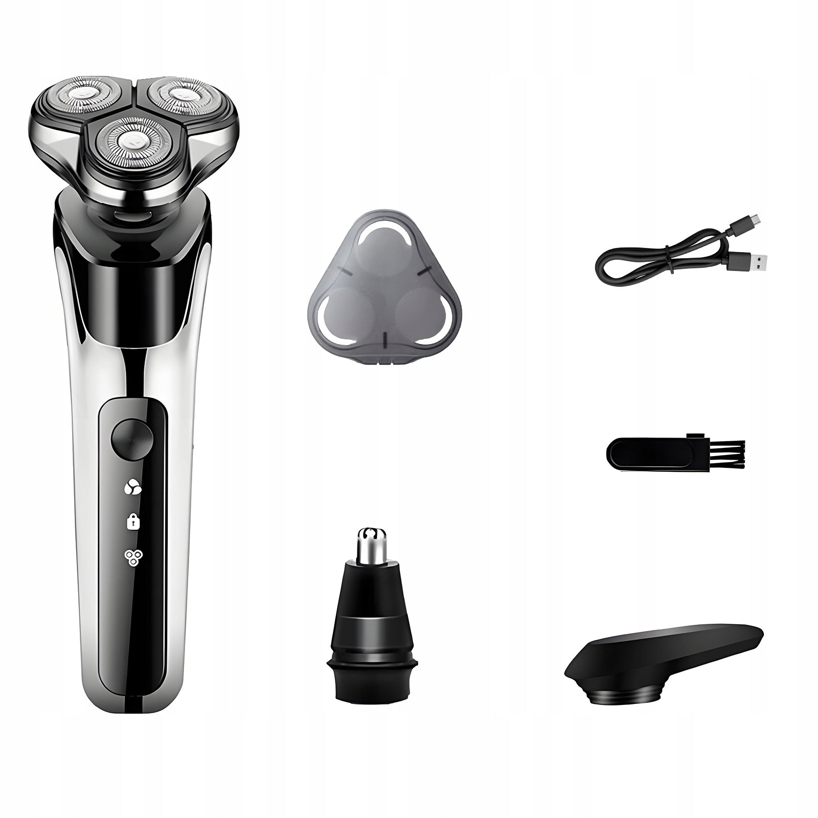 Men's Wet and Dry Beard Electric Shaver 3in1 4D Type not specified