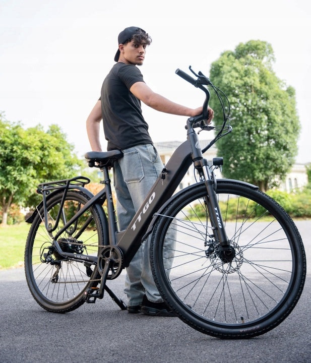 Men's/Women's City Electric Bike TTGO HZ-28ST 250W 36V 20Ah 120km 28" White Model TTGO C3 SE Rowery elektryczne dla dorosłych