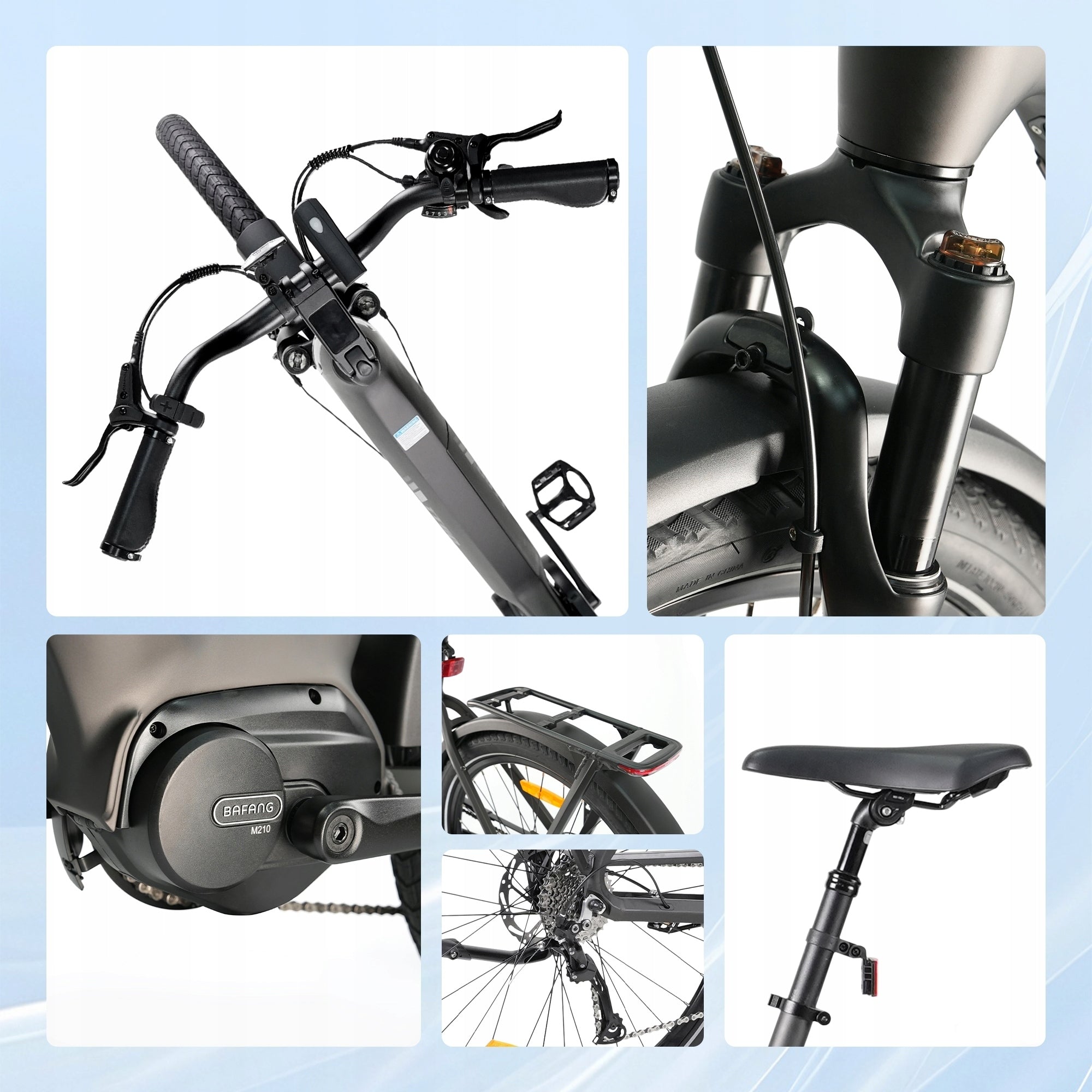 Men's/Women's E-Bike BAFANG TTGO 250W 36V 18AH 130HP 27.5" Wheel size (") 28