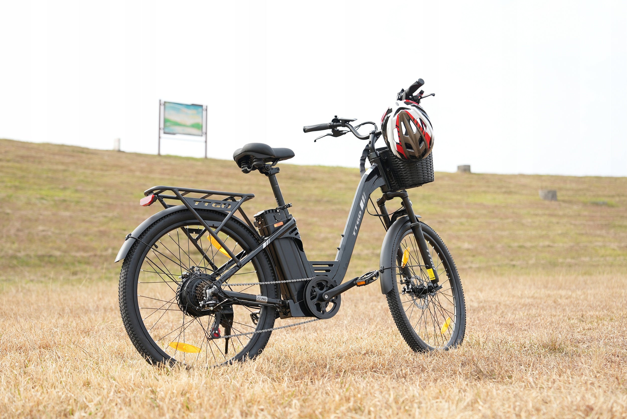 Men's/Women's E-bike TTGO C2 Pro 250W 52NM 36V 18AH 25KM/H 120KM 26"*1.95" Foldability partially assembled, calibrated