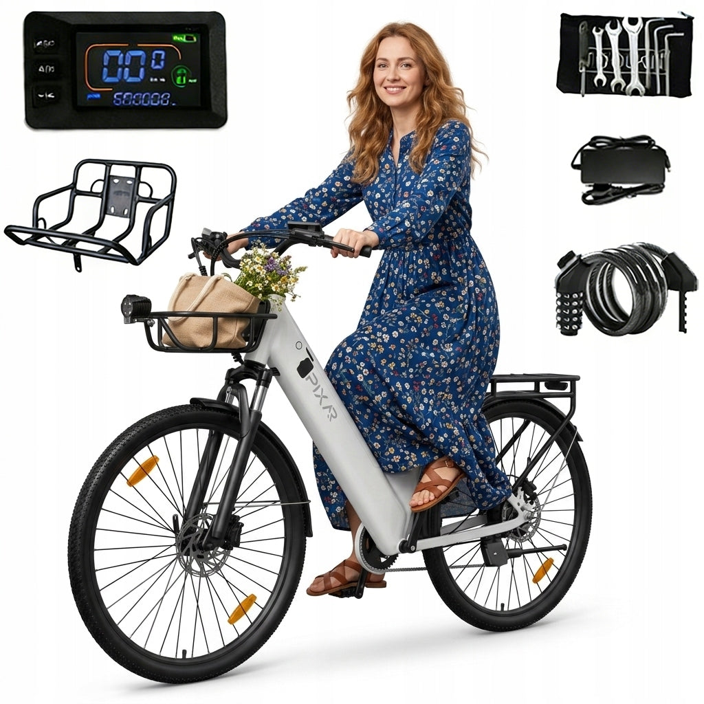 Men's/Women's Electric Bikes Pixar C1 Pro 250W 36V 18Ah 25KM/H 100HP 28“