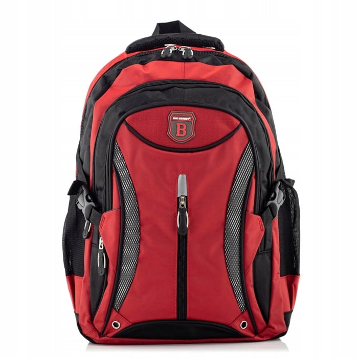 Men's Work Backpack Red Large A4 Sports Waterproof Bag Street 67R