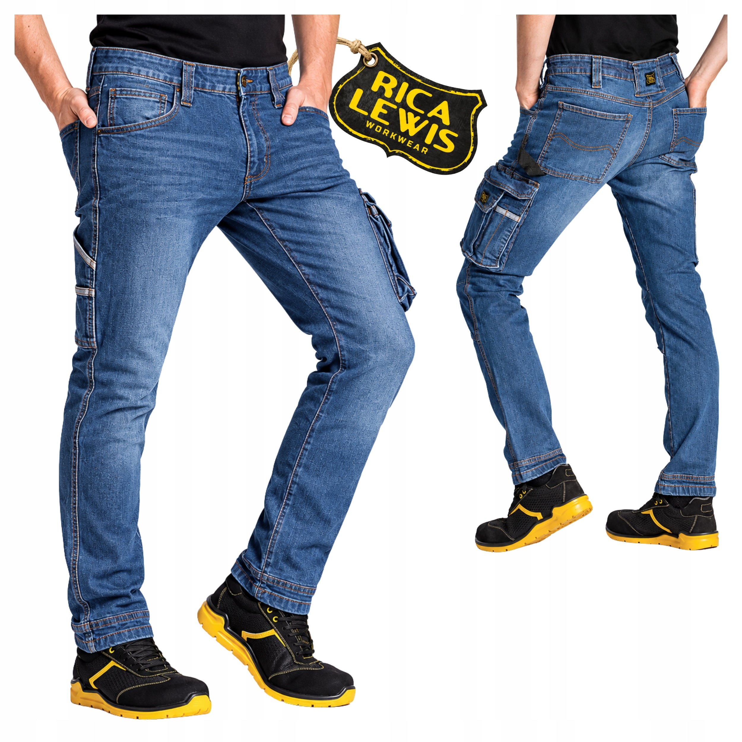 Men's Work Jeans Elastic Stretch Strong RICA LEWIS BHP