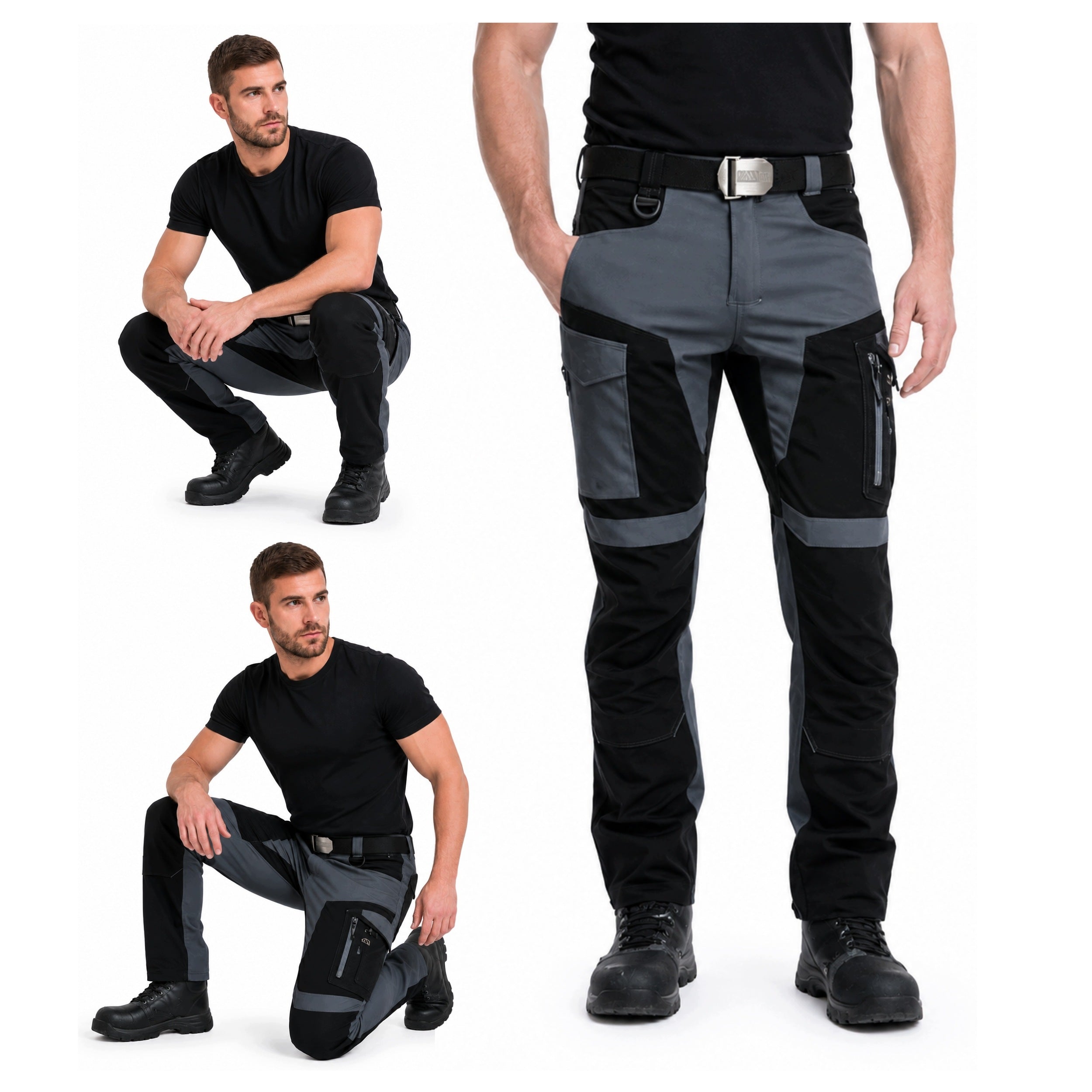 Men's Work Pants Elastic Protective Stretch Softshell BHP Durable