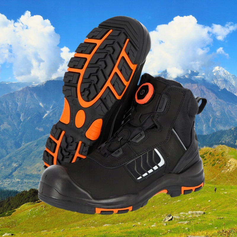 Men's Work Shoes S3 High Boots Leather Waterproof with BOA Toe Manufacturer code Buty robocze męskie trzewiki z noskiem BHP 45