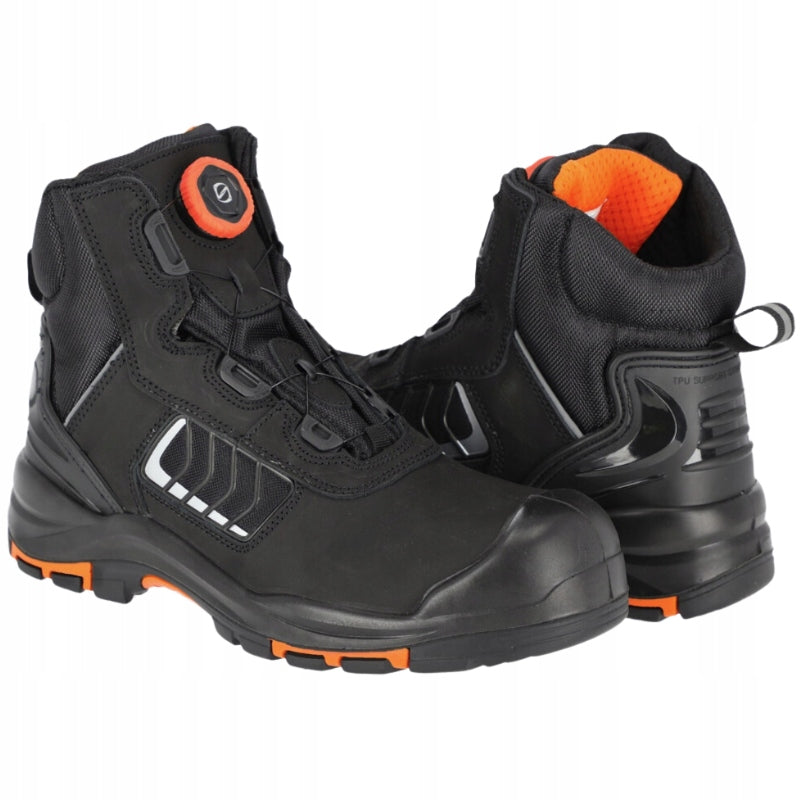 Men's Work Shoes S3 High Boots Leather Waterproof with BOA Toe Packaging status original