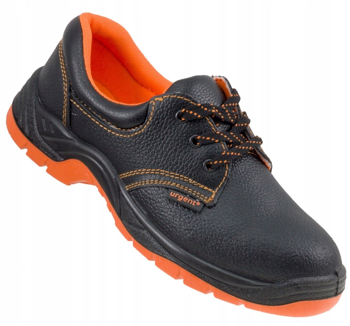 Men's Work Shoes Safety Leather Shoes Without Lift Lightweight Urgent