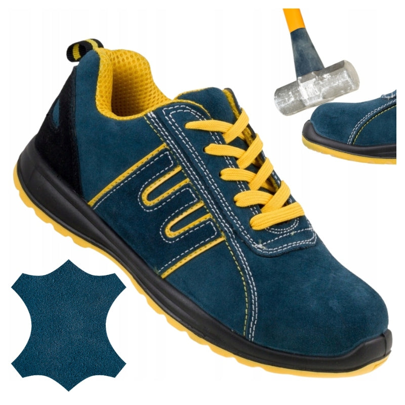 Men's Work Shoes Suede Sports Shoes with Metal Toe Health and Safety r. 38