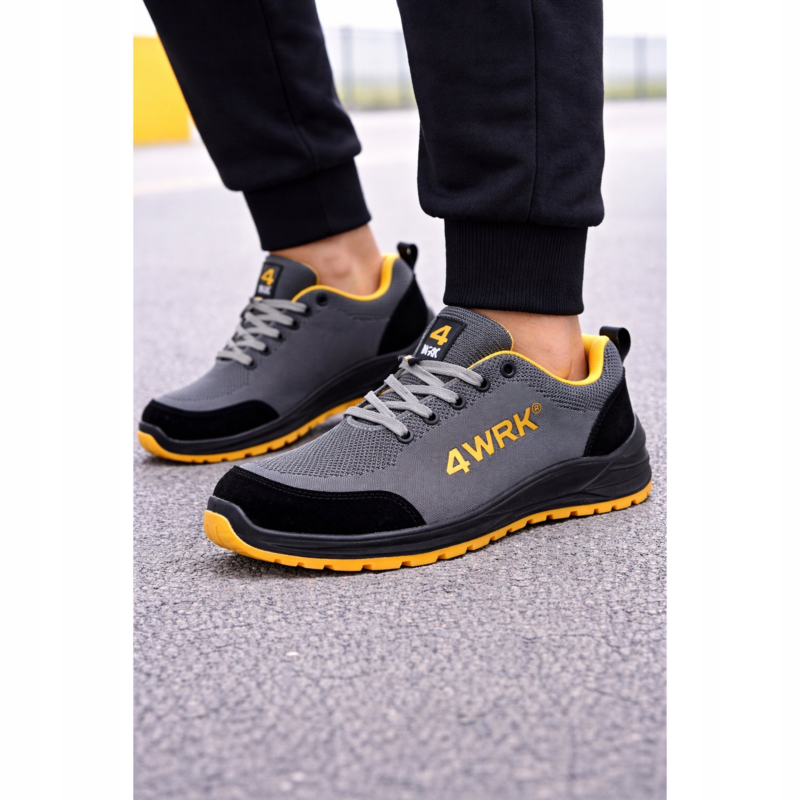 Men's Work Shoes WITHOUT LIFT Lightweight BREATHABLE Comfortable CUSHIONING Packaging status original