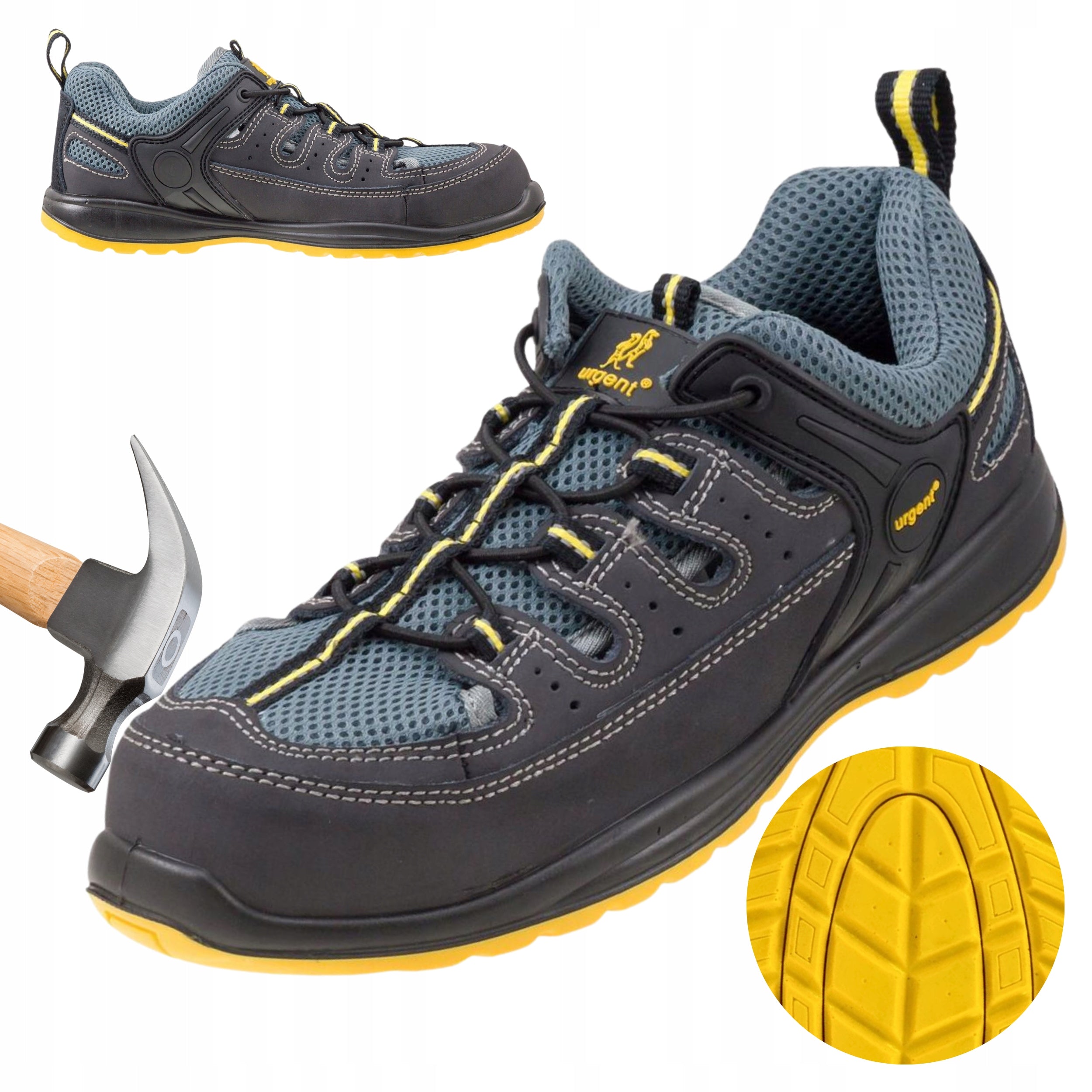 Men's Work Shoes Work Sandals S1 Breathable with Toe Health & Safety URGENT 47