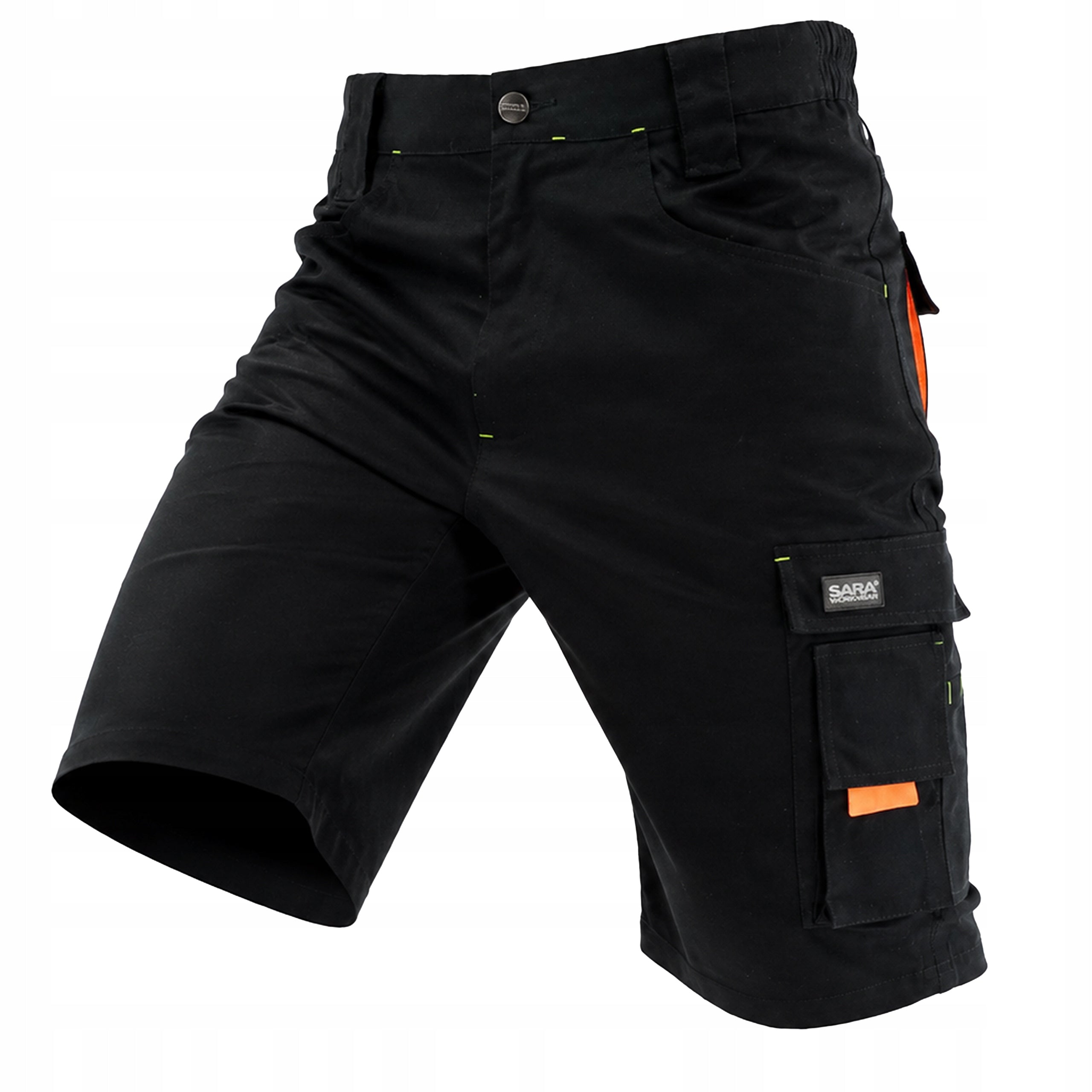 Men's Work Shorts ELASTIC STRONG Comfortable Breathable Short Pants Manufacturer code Spodenki WorkBhpxSara_ULTRA_FLEX_BLACK_2536