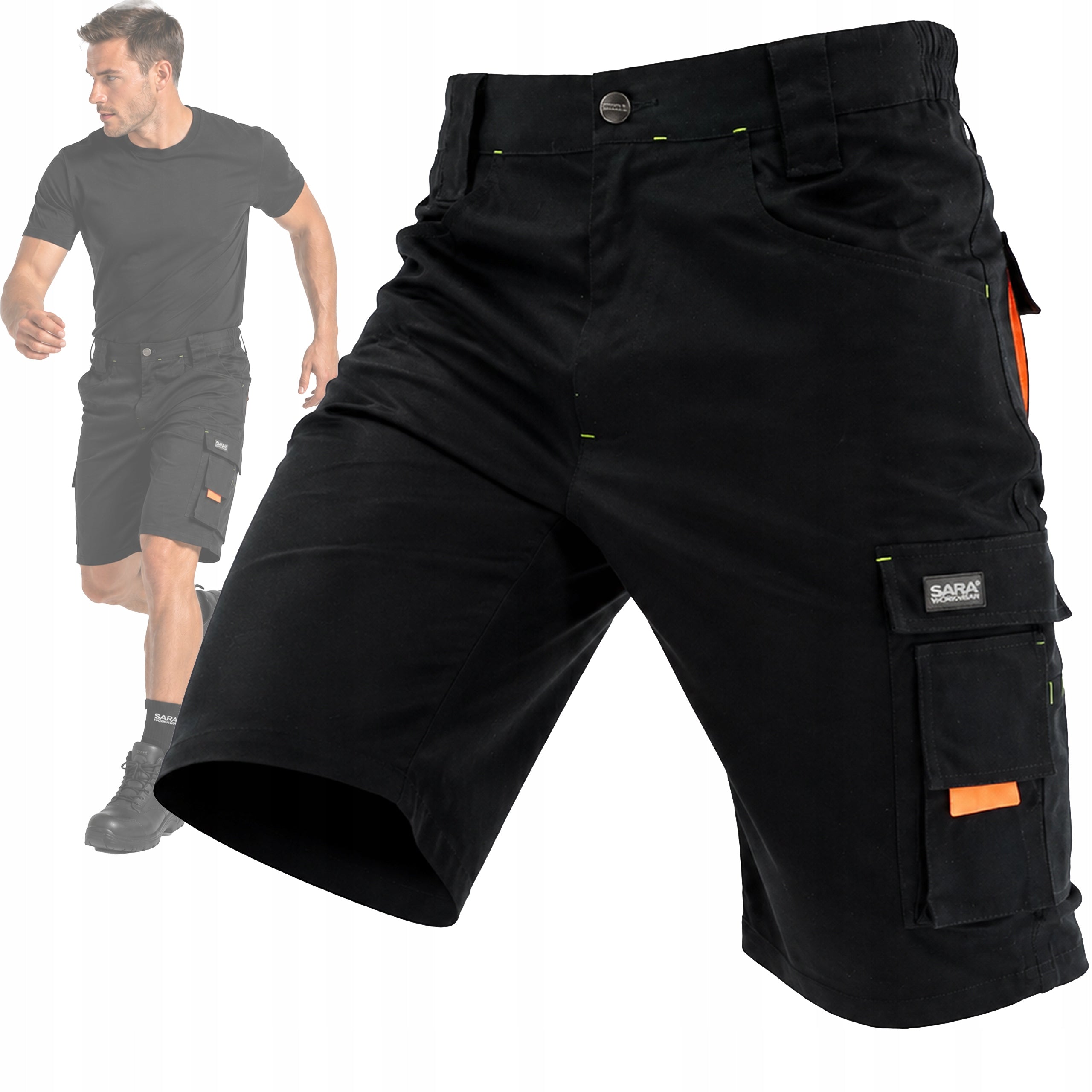 Men's Work Shorts ELASTIC STRONG Comfortable Breathable Short Pants