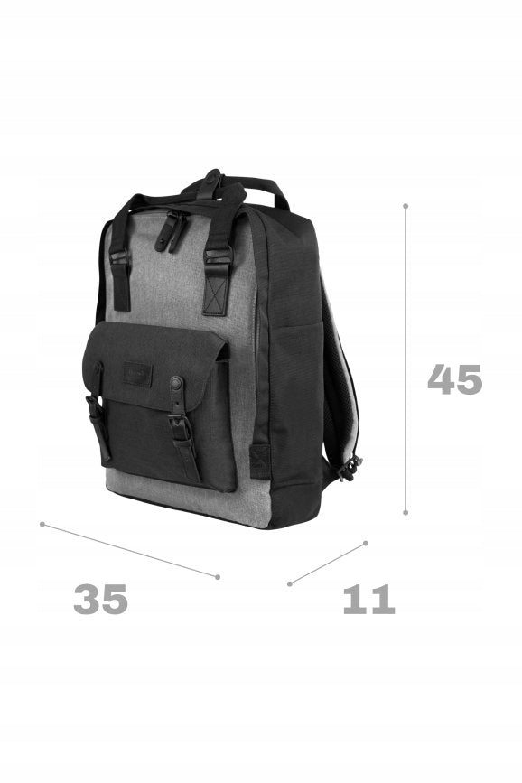 Men's backpack Himawari L - roomy for daily trips light large Black Brand Himawari