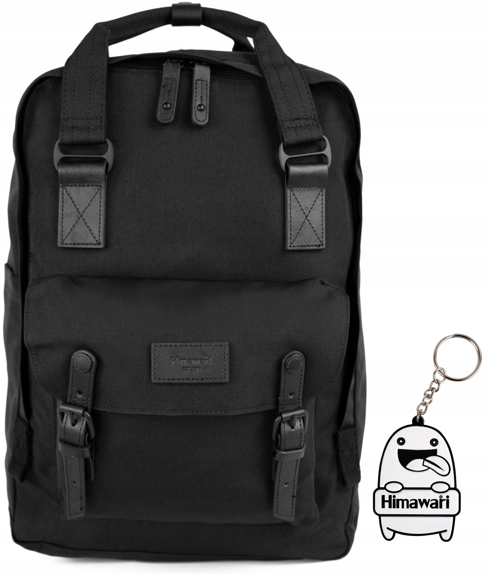 Men's backpack Himawari L - roomy for daily trips light large Black