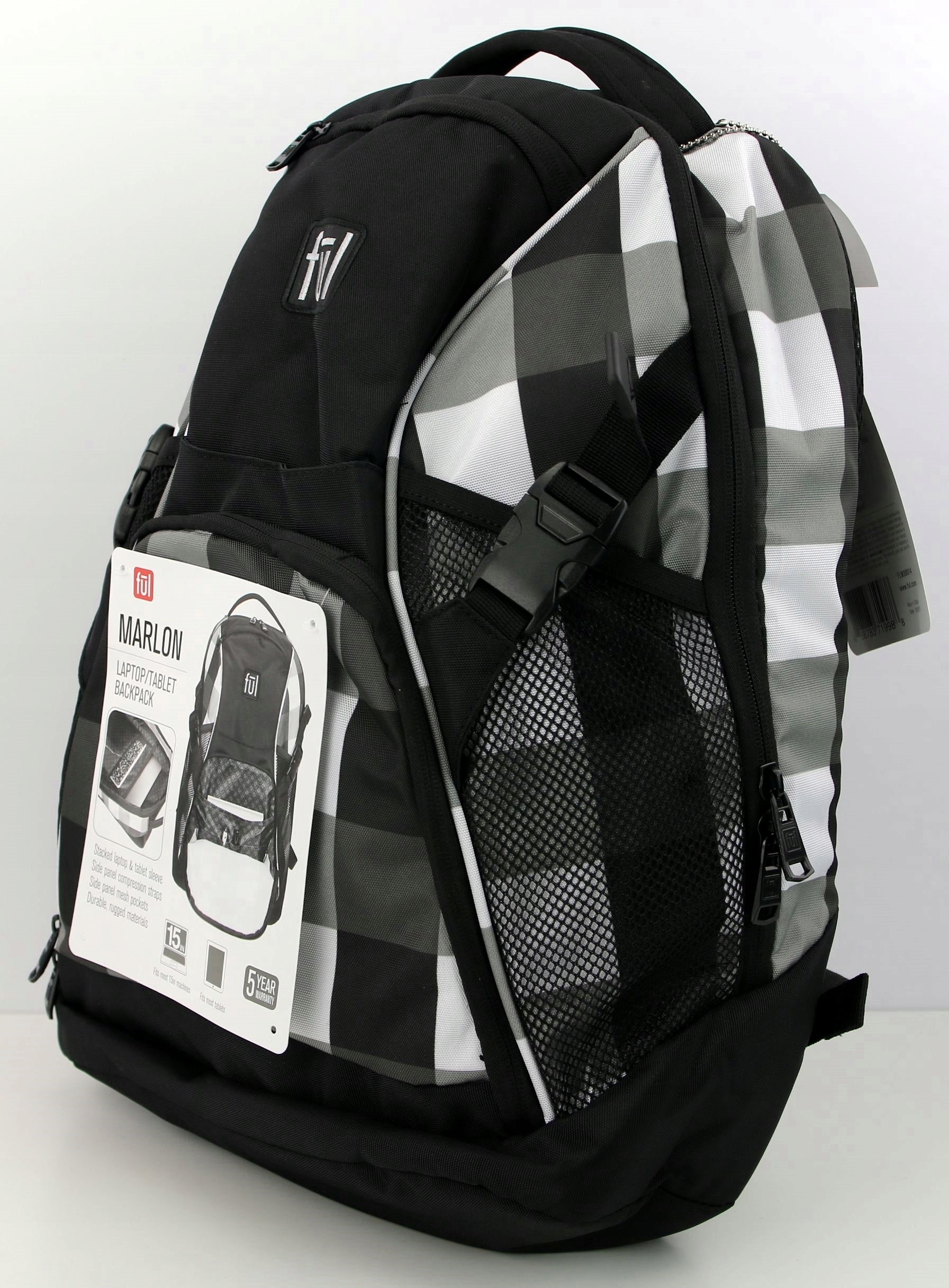 Men's backpack School satchel Ful MARLON Laptop Tablet Logo Manufacturer code Plecak Marlon Ful