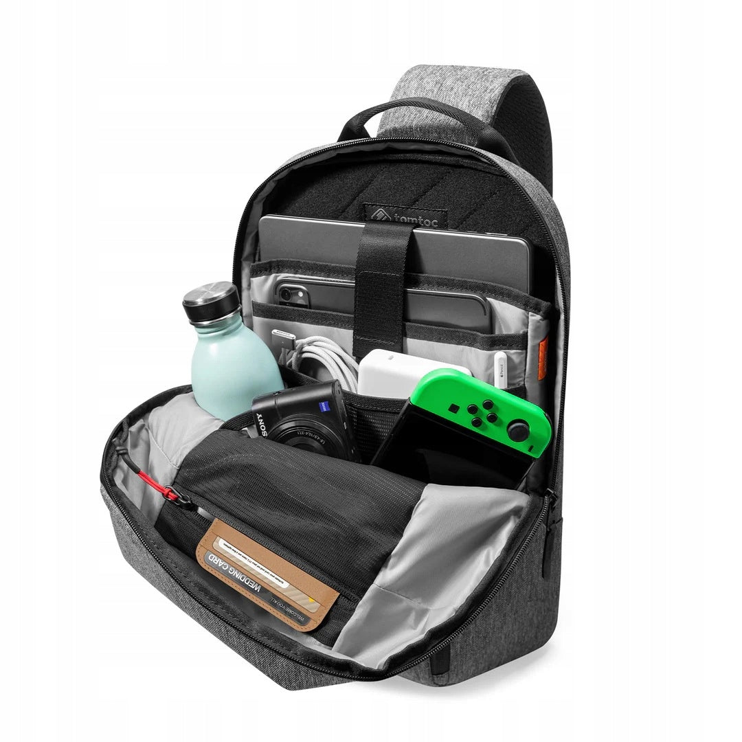 Men's backpack for one shoulder Tomtoc Navigator-T24 Material Waterproof Grey Packaging status original