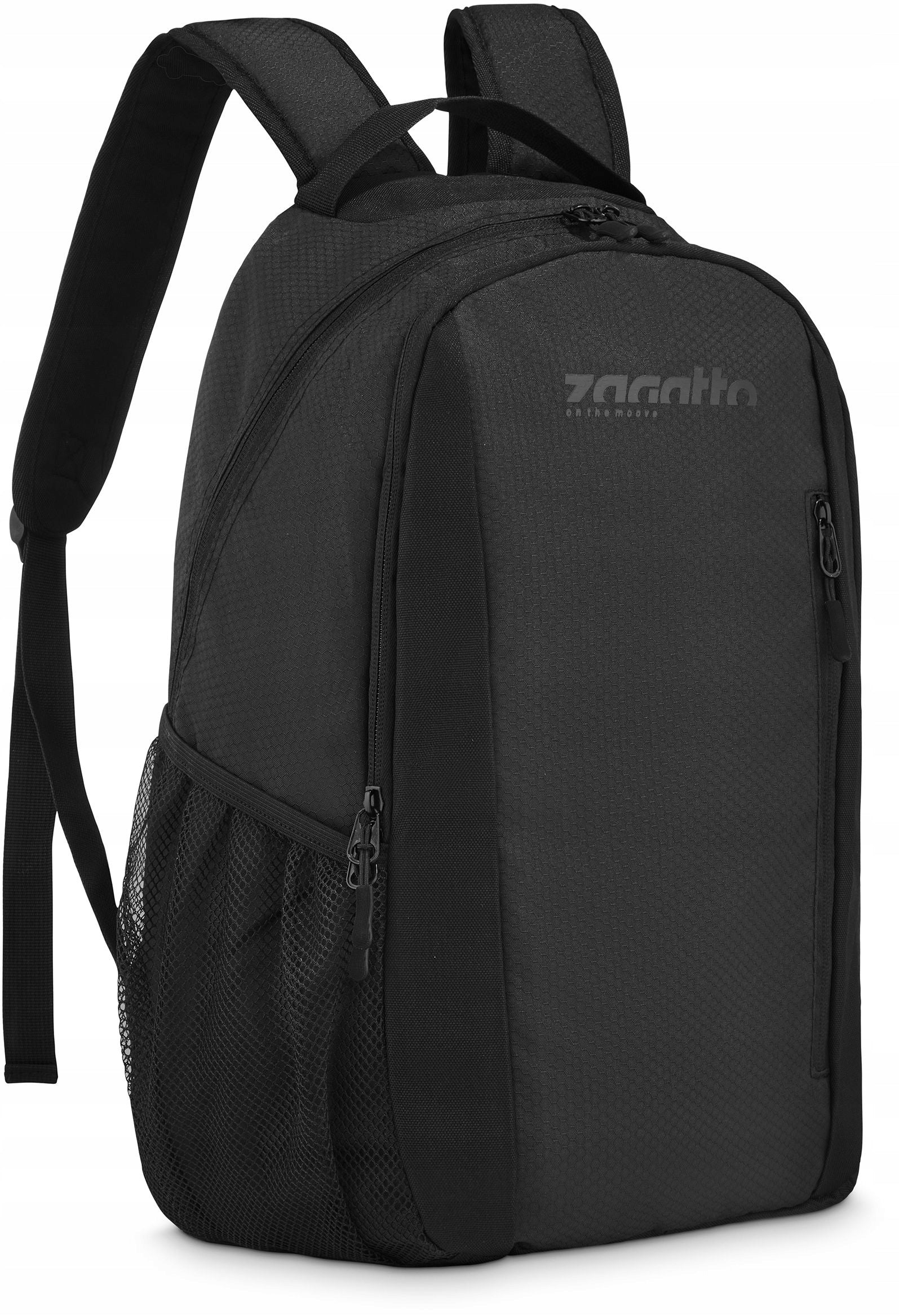 Men's backpack for work on school laptop youth roomy black ZAGATTO Brand Zagatto