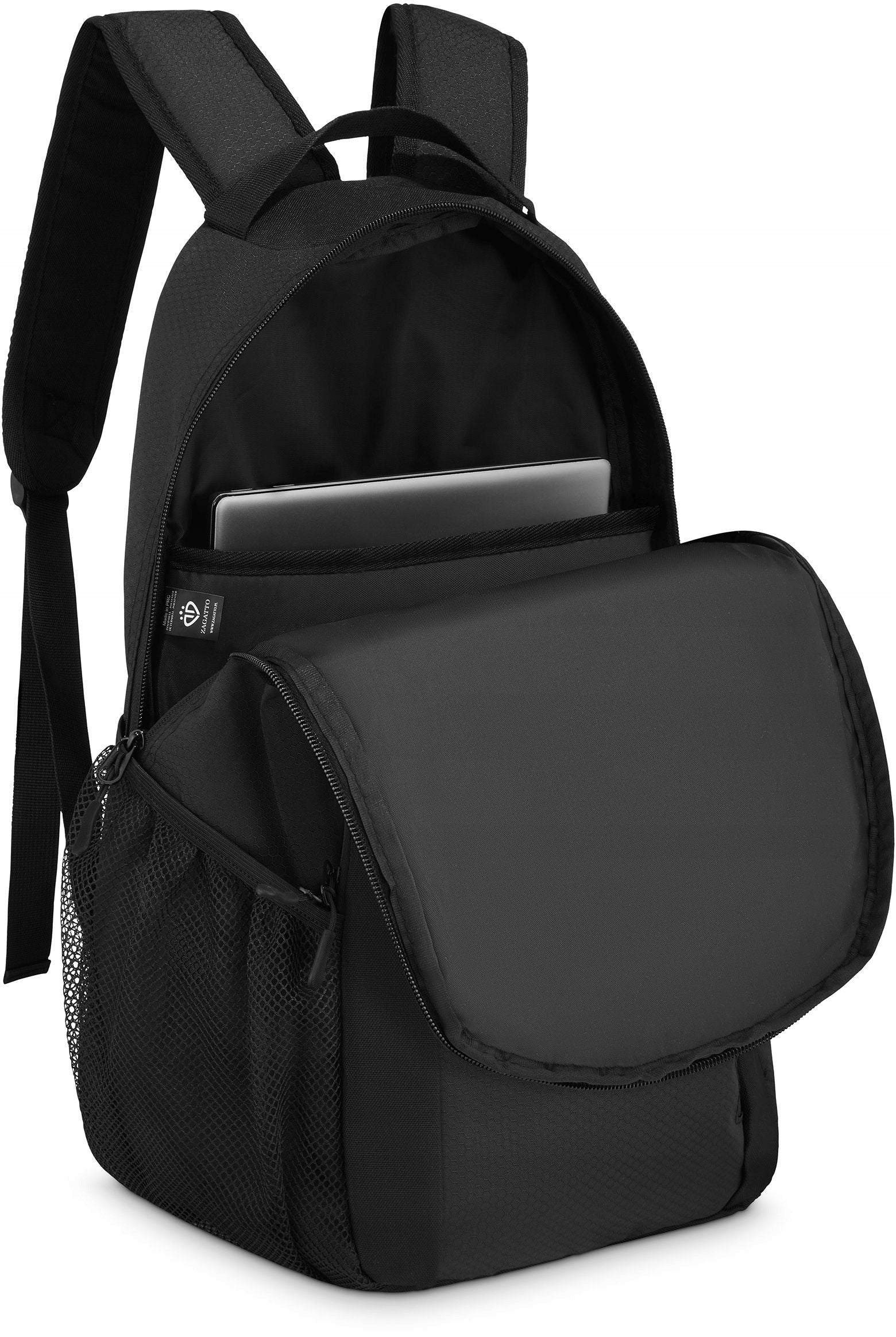 Men's backpack for work on school laptop youth roomy black ZAGATTO Manufacturer code ZG699