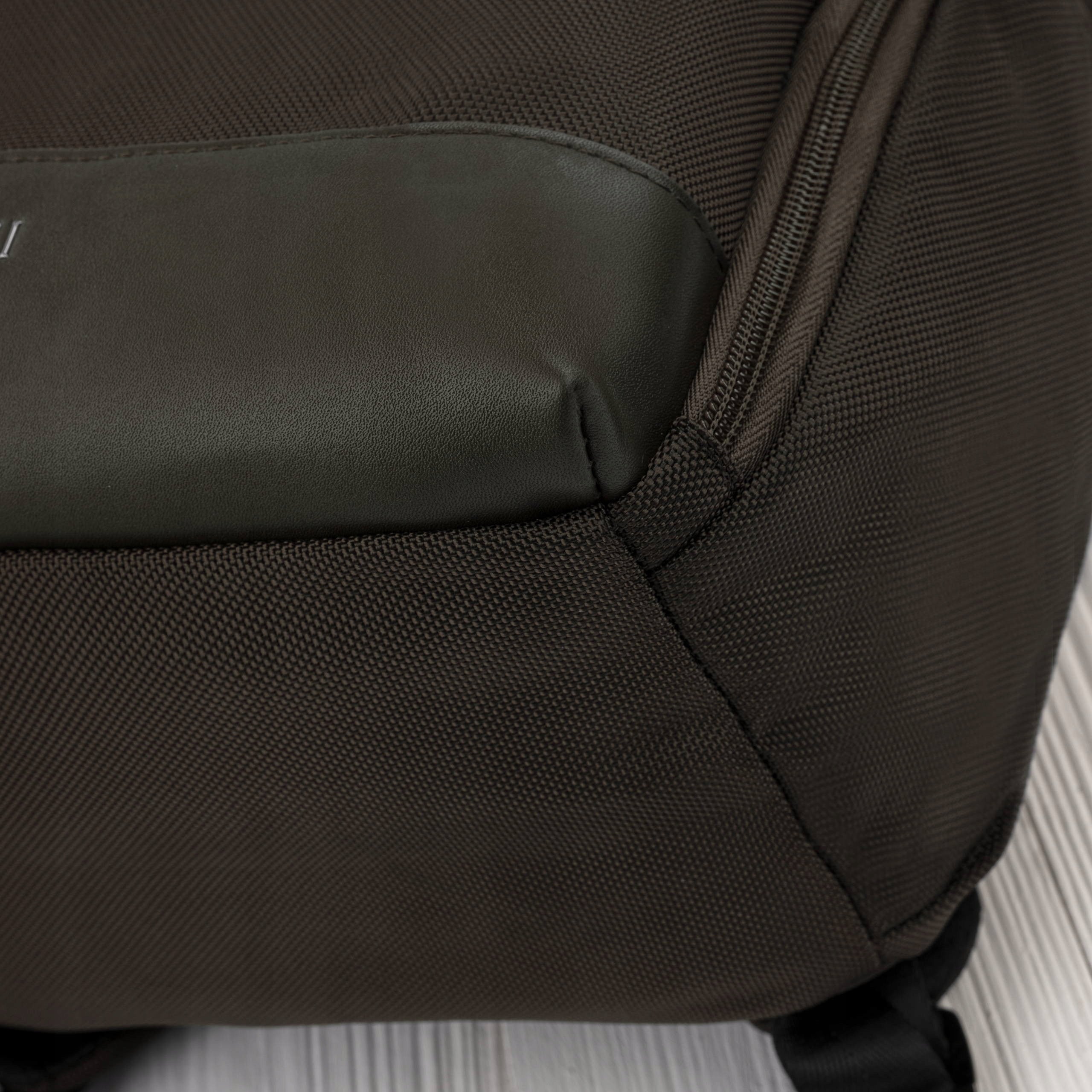 Men's backpack material brown lightweight universal roomy Paolo Peruzzi Brand Paolo Peruzzi