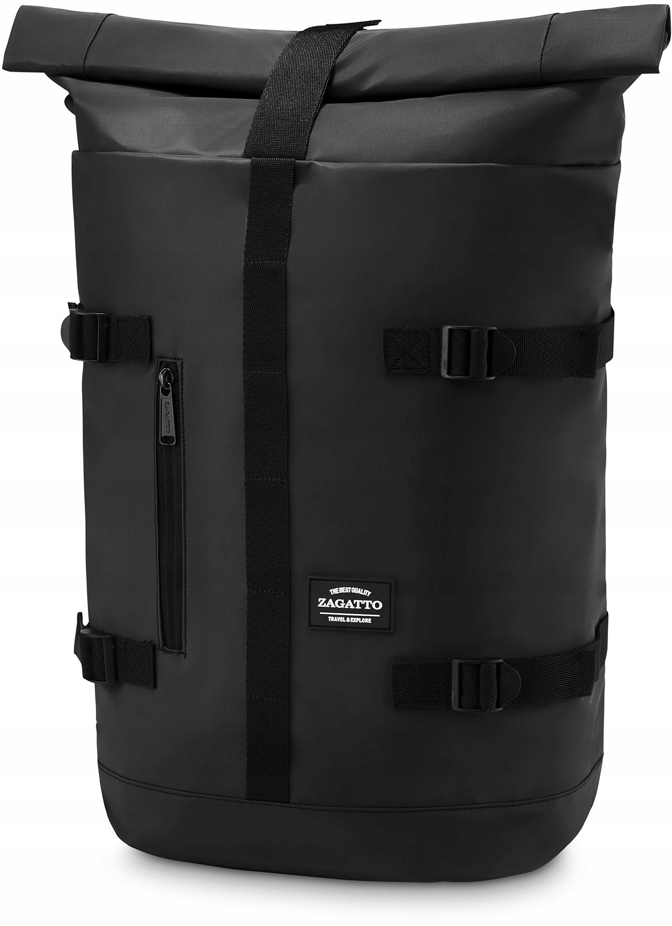 Men's backpack women's urban black roll top A4 bicycle rolltop ZAGATTO