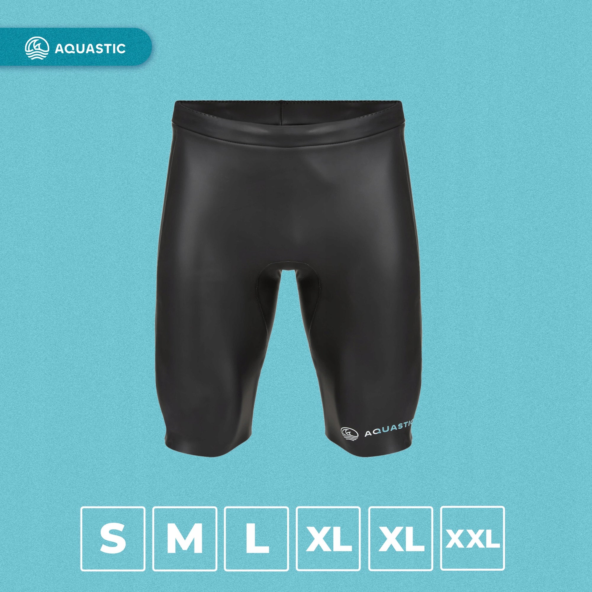 Men's neoprene shorts AQUASTIC OceanFlex 5/3 mm GLIDE SKIN black XL Manufacturer code AQS-B6AP008-BLK