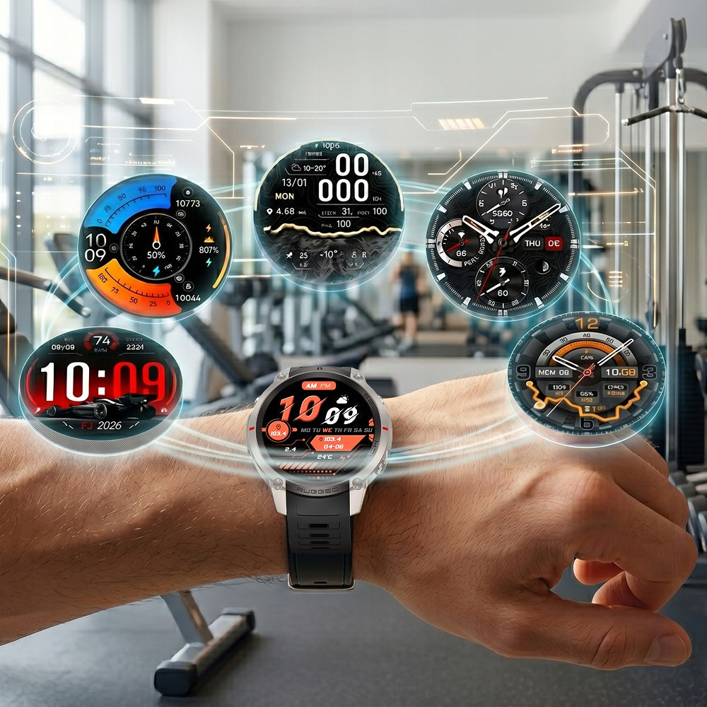 Men's smartwatch BLACK CALLS AMOLED GPS 5ATM IP69K MAPS NOTIFICATIONS PL Packaging status original