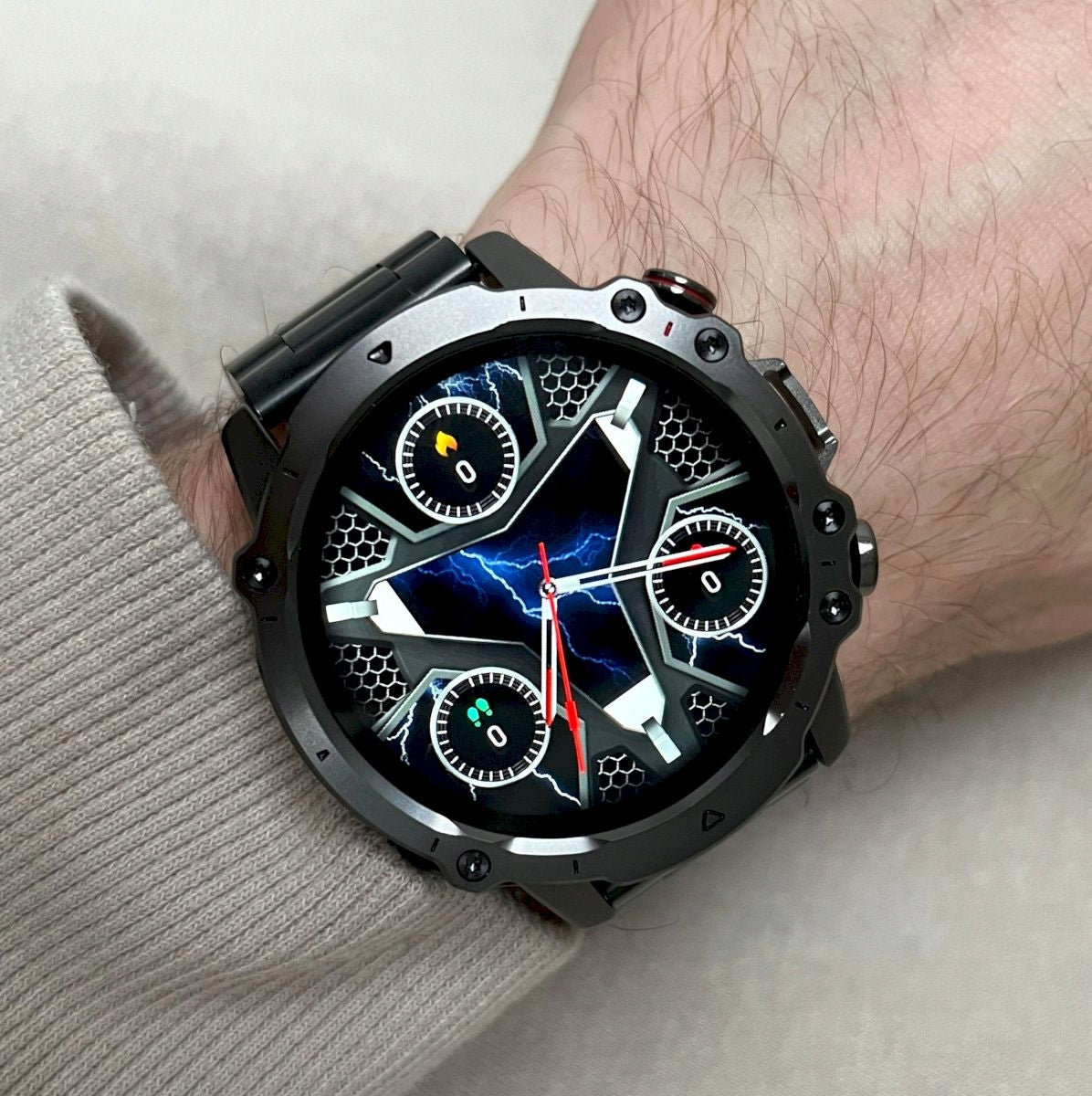 Men's smartwatch with talk function Rubicon RNCF18 black orange Brand Rubicon