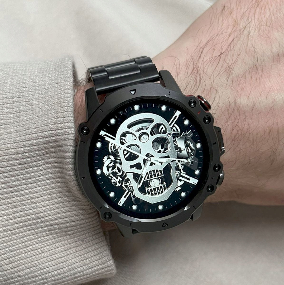 Men's smartwatch with talk function Rubicon RNCF18 black orange Color black