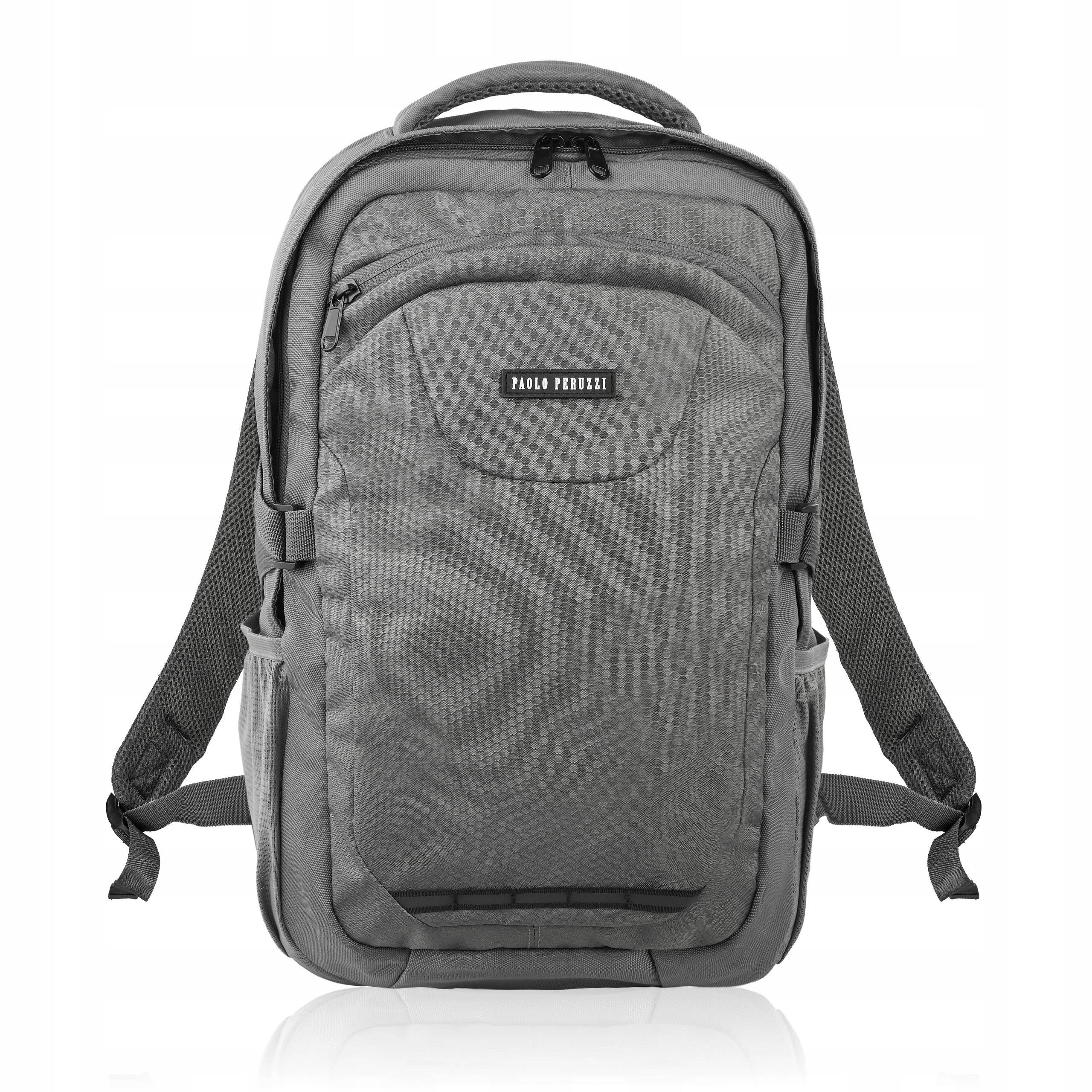 Men's sports hiking backpack for work grey Paolo Peruzzi