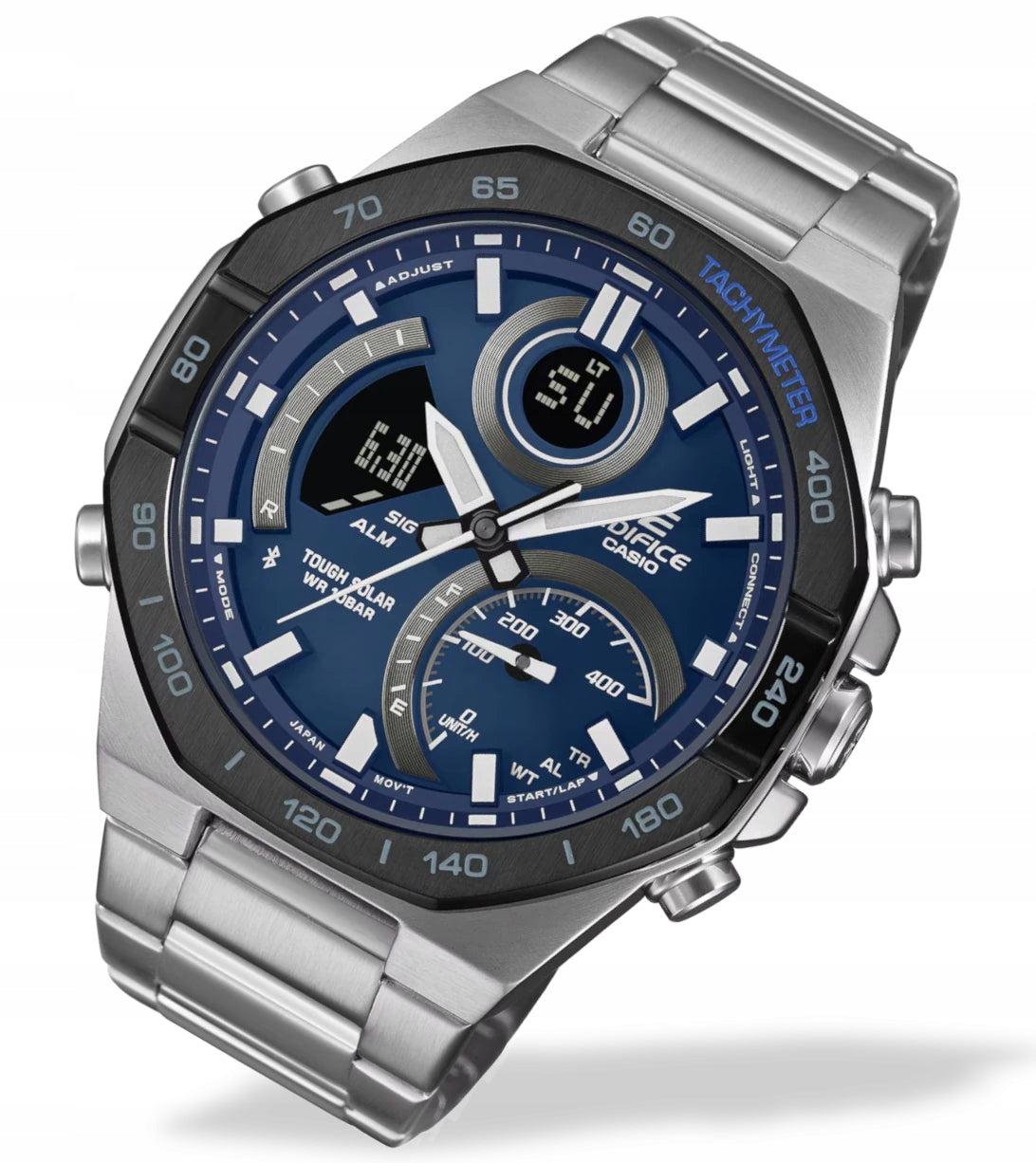 Men's sports watch Casio Edifice Bluetooth ECB-950DB stopwatch timer + Box Brand CASIO