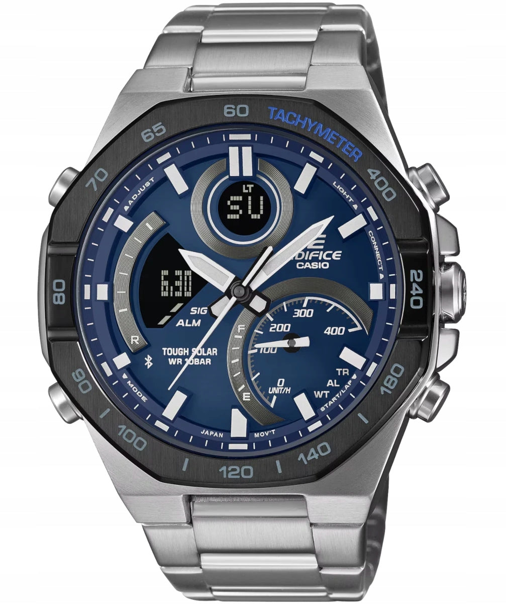 Men's sports watch Casio Edifice Bluetooth ECB-950DB stopwatch timer + Box