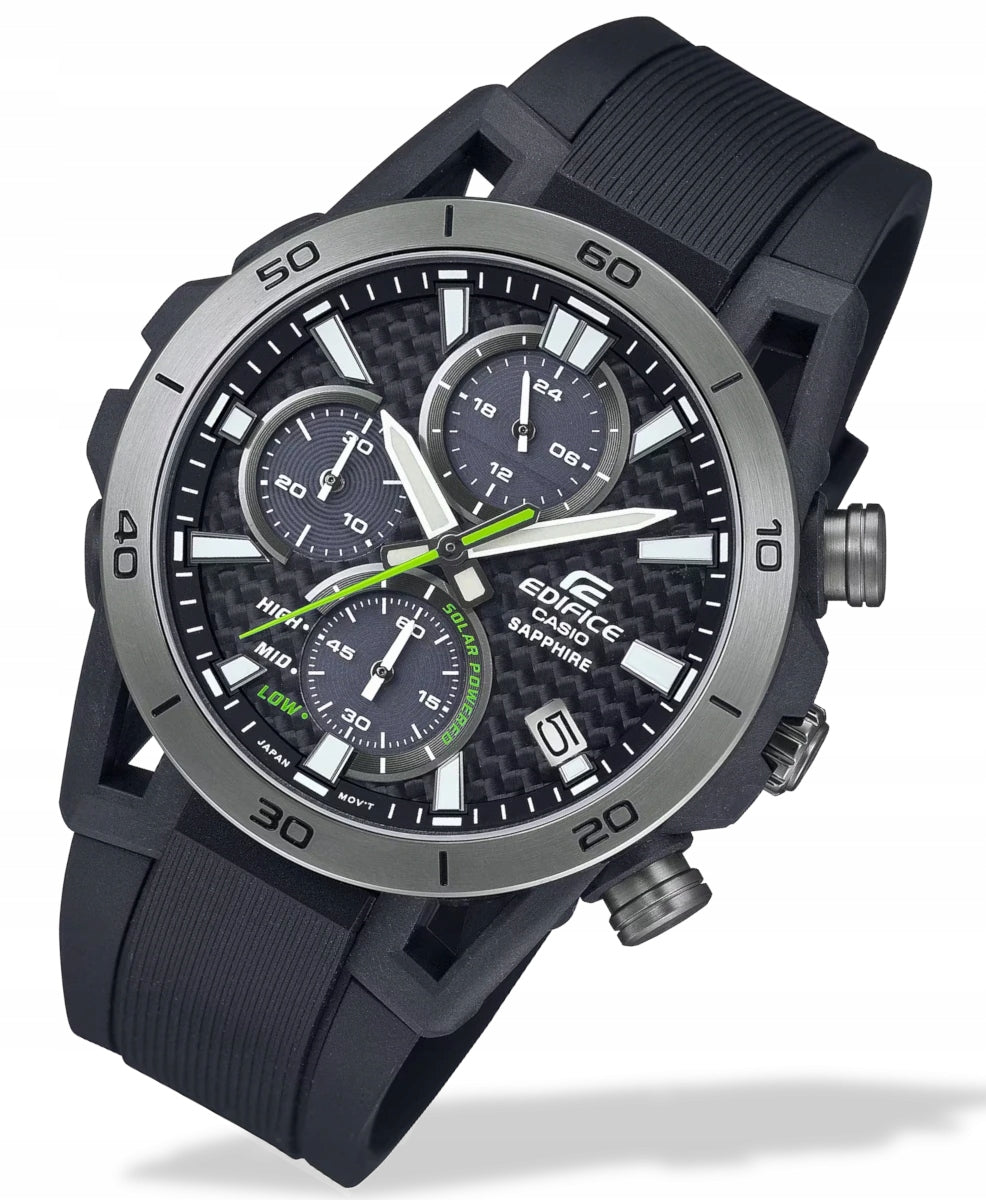 Men's sports watch Casio Edifice EFS-S640PB SOLAR SAPPHIRE + Box+ Engraving