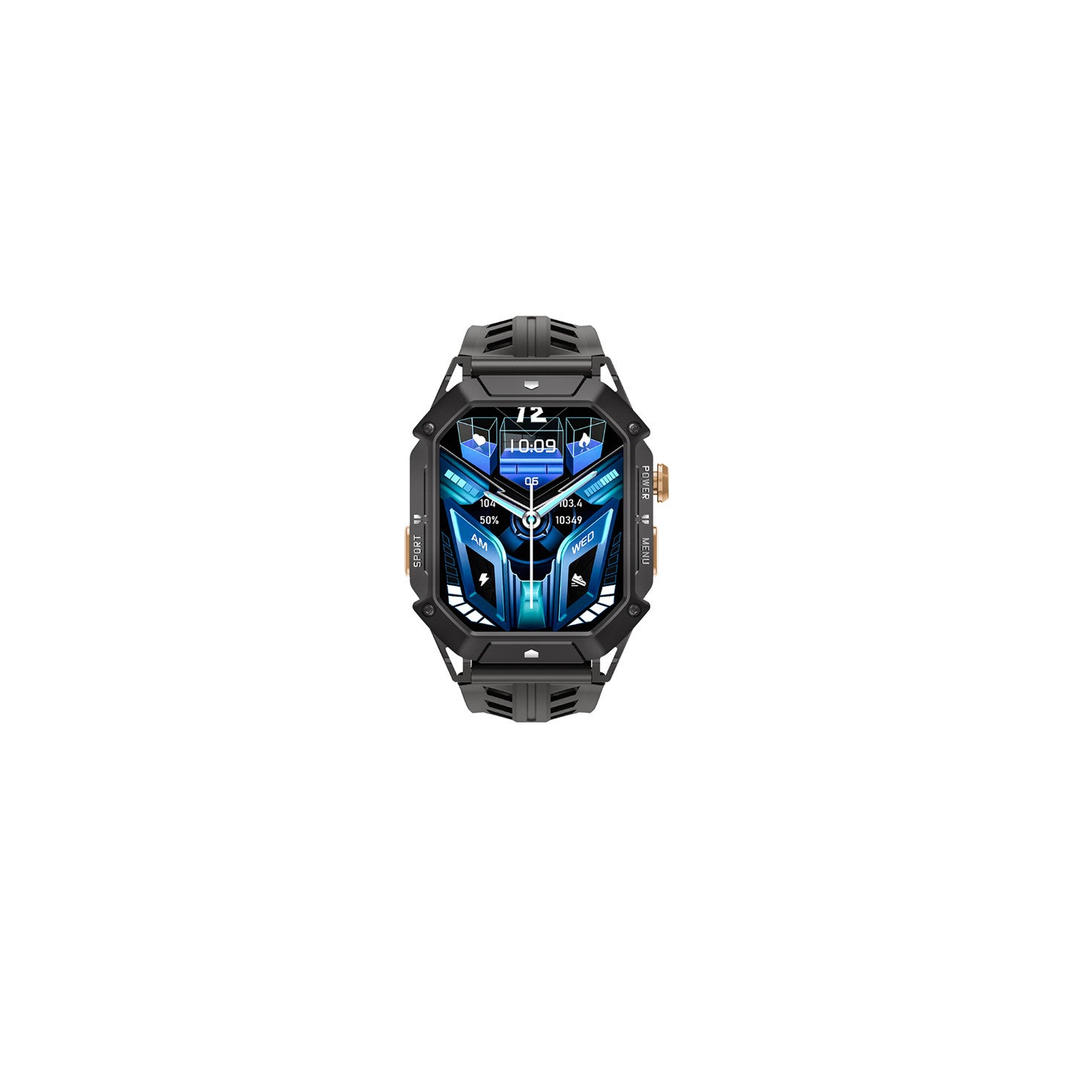 Men's watch Black smartwatch Military X1 BATTERY 1000 mAh BT80 Menu PL ! Batteries included yes