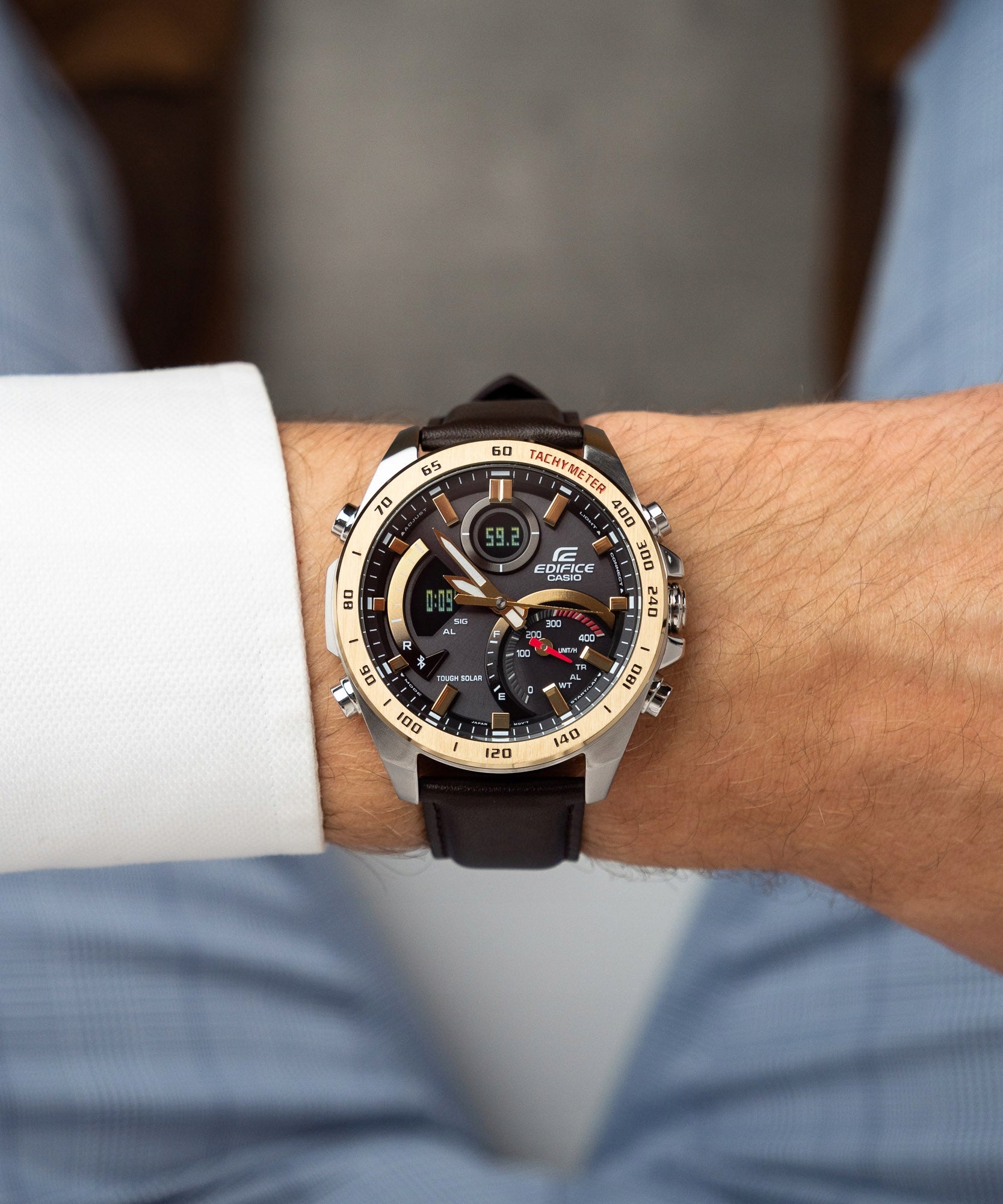 Men's watch Casio EDIFICE Premium Bluetooth Sync Tough Solar Packaging status original