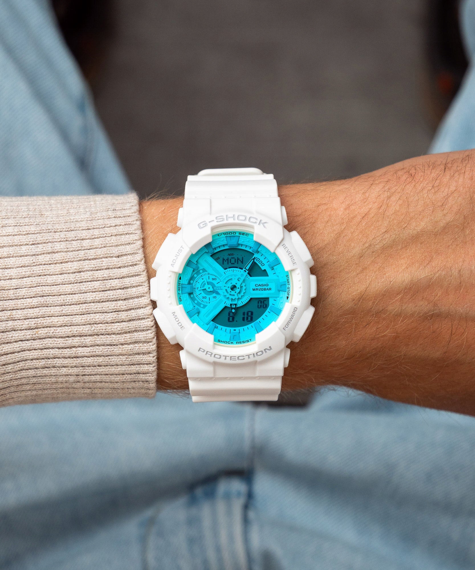 Men's watch Casio G-SHOCK Analog Digital Beach Time Lapse Case color multicolor
