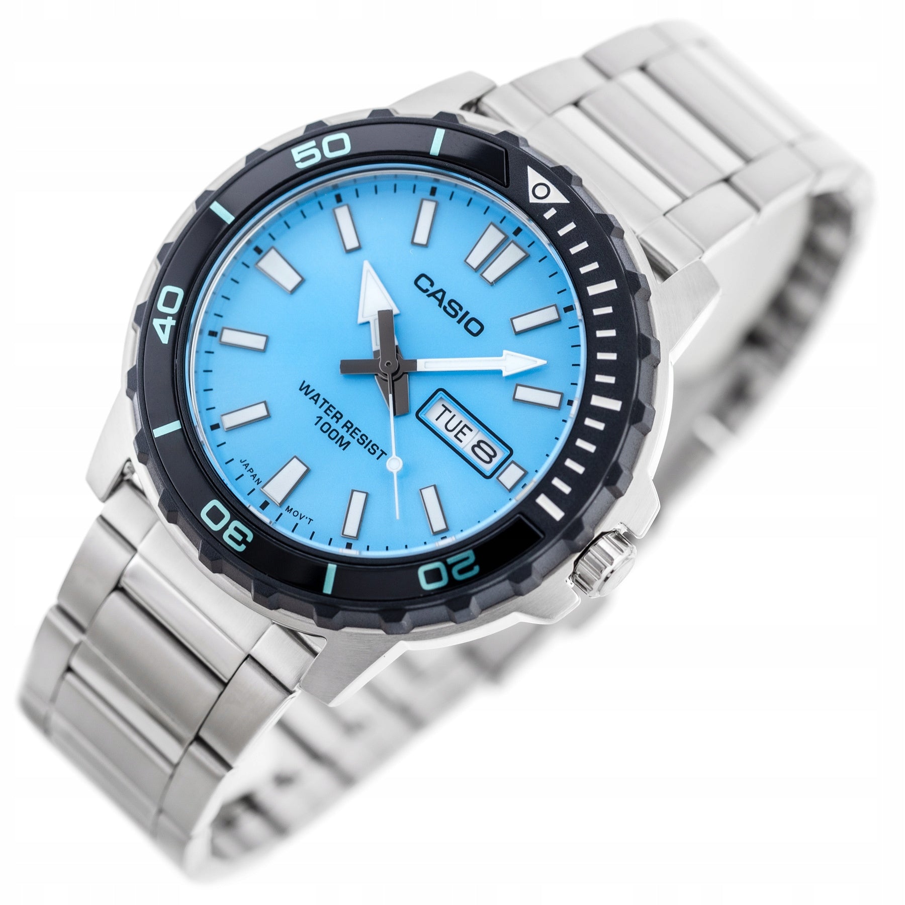 Men's watch Casio MTD-125D-2A3 + BOX WR100 Kind analog