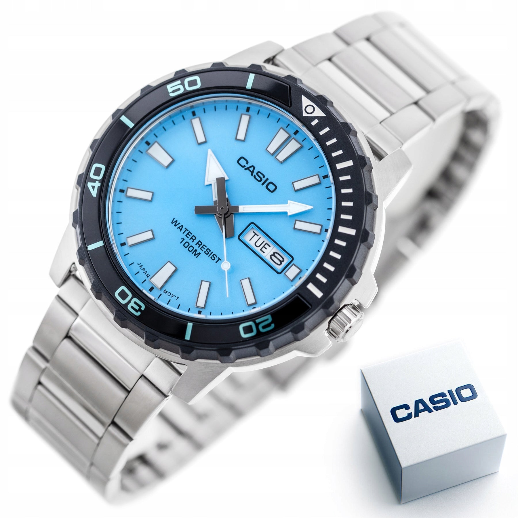 Men's watch Casio MTD-125D-2A3 + BOX WR100