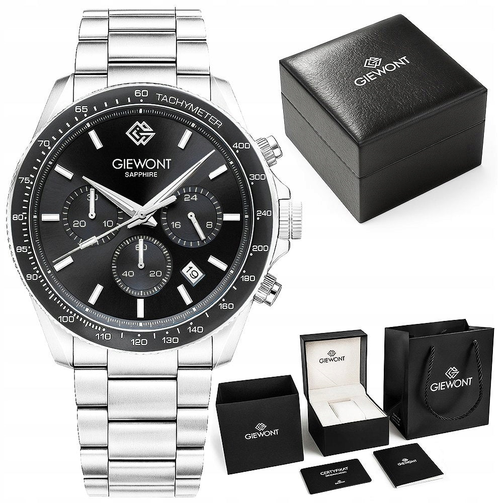 Men's watch Giewont Bracelet Chronograph Sapphire GW3520 + BOX + ENGRAVING