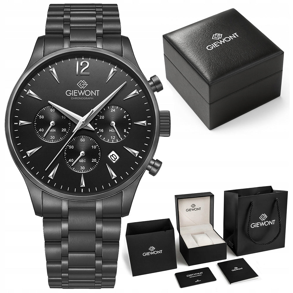 Men's watch Giewont Bracelet Chronograph Sapphire GW6310 + BOX + ENGRAVING