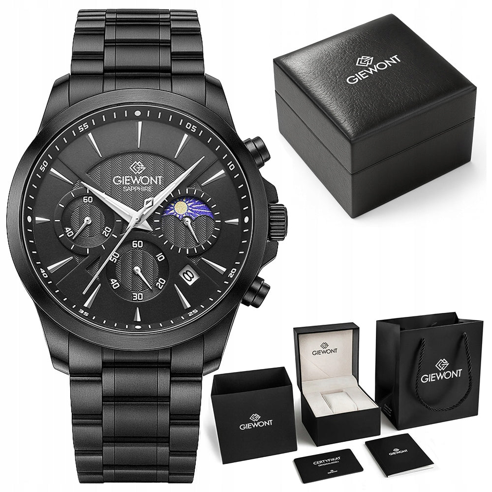 Men's watch Giewont Bracelet Chronograph Sapphire GW9460 + BOX + ENGRAVING