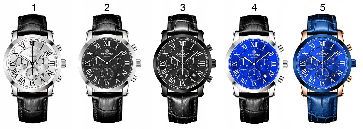 Men's watch Giewont Leather Strap Chronograph GW6260 + BOX + ENGRAVING Packaging status original