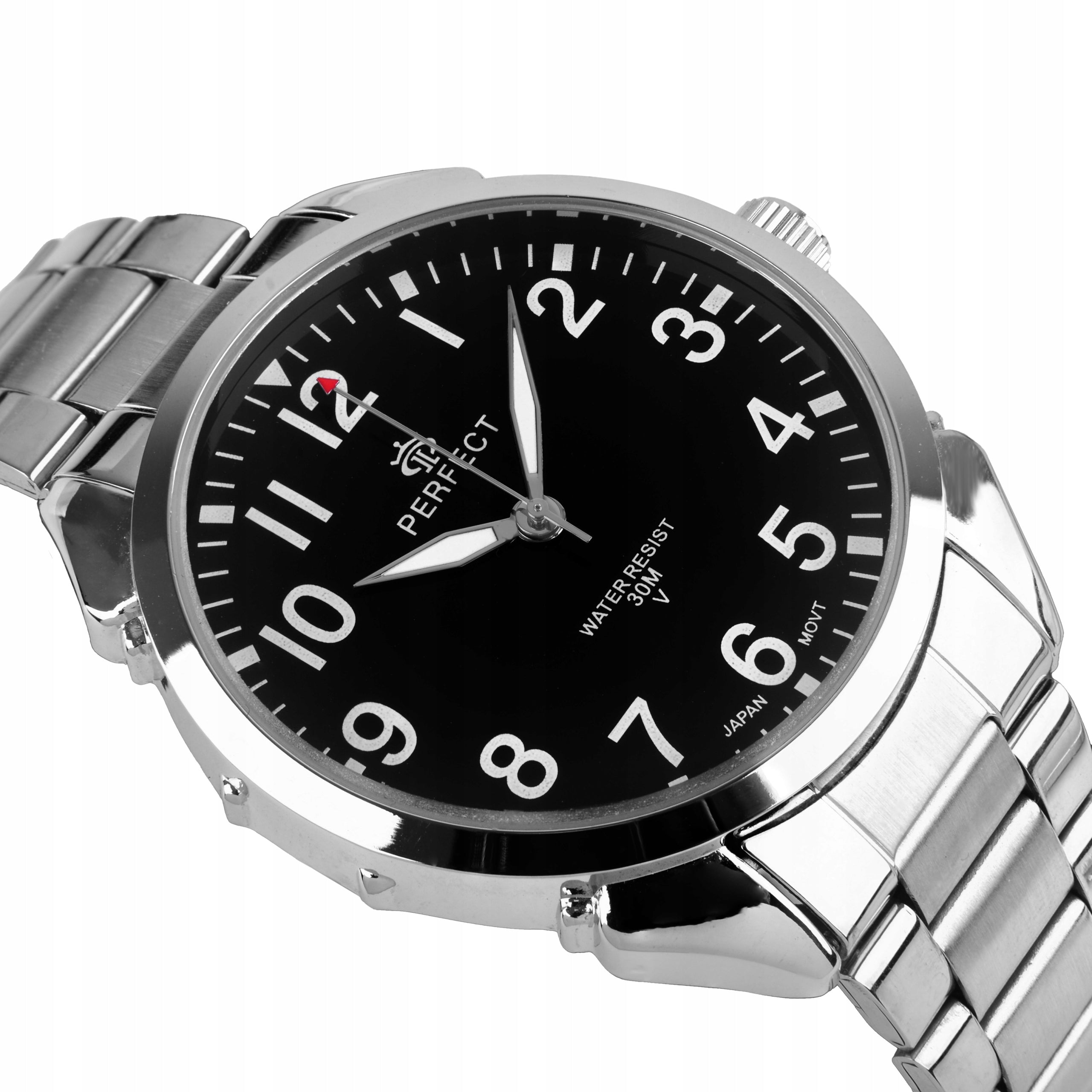 Men's watch PERFECT CHASE classic bracelet +BOX Brand Perfect