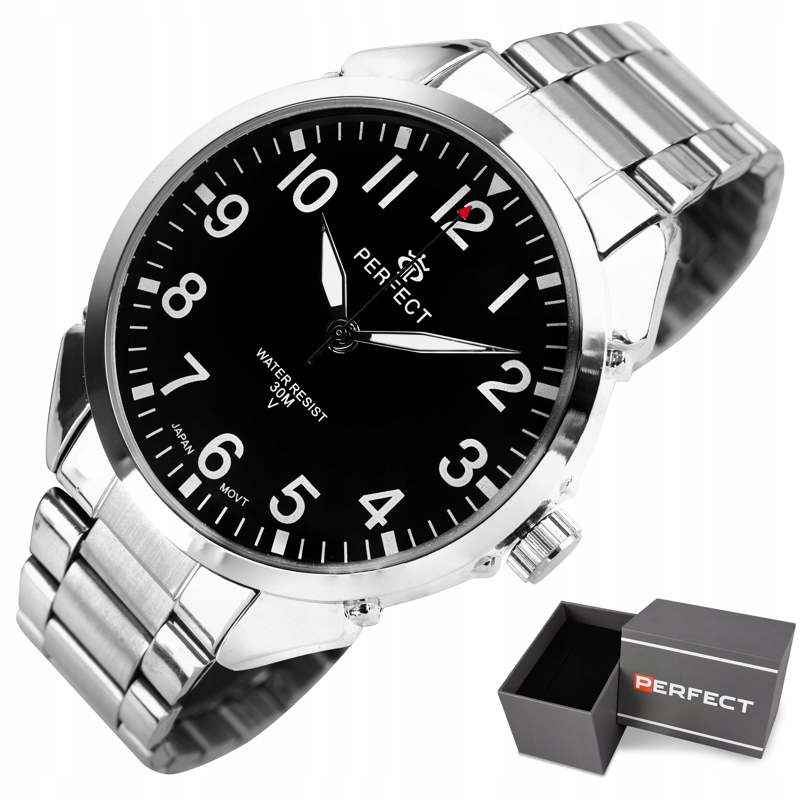 Men's watch PERFECT CHASE classic bracelet +BOX