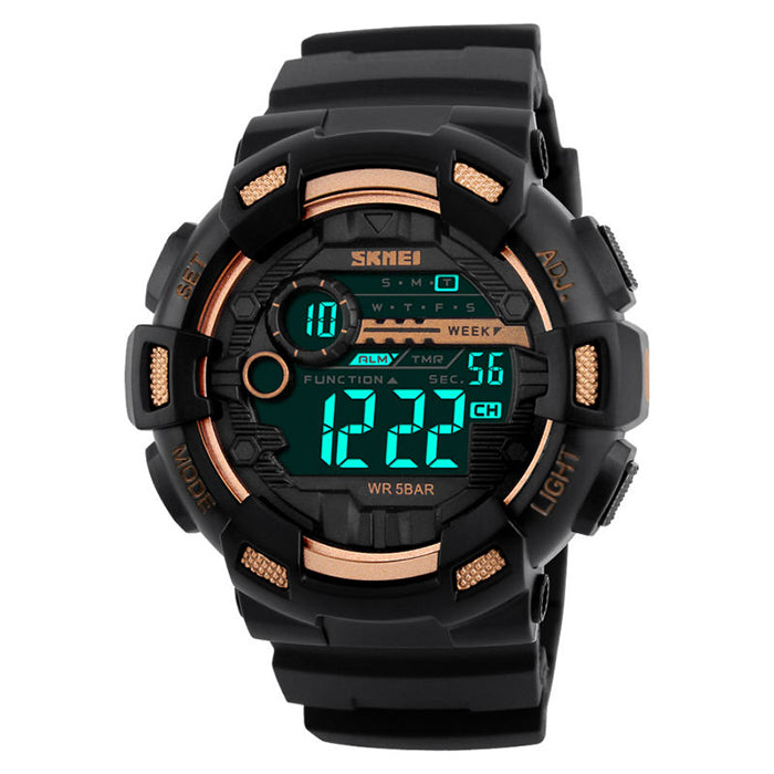 Men's watch SKMEI LED electronic black many functions EAN (GTIN) 5904815618144