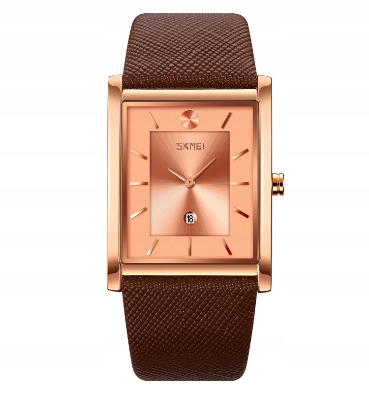 Men's watch SKMEI analog leather strap date elegant Brand Skmei