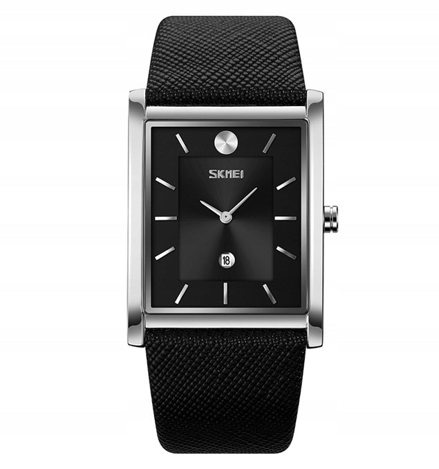 Men's watch SKMEI analog leather strap date elegant