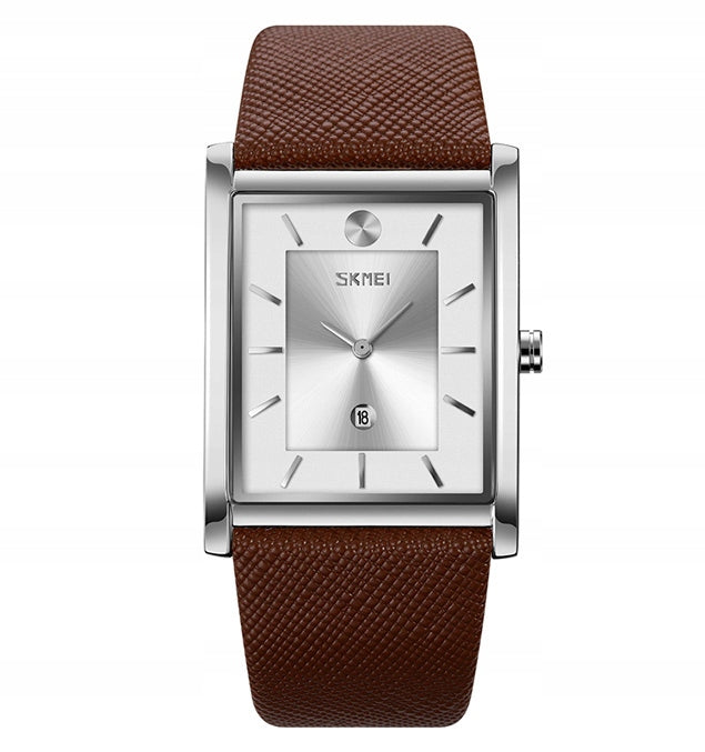 Men's watch SKMEI analog leather strap elegant Packaging status original